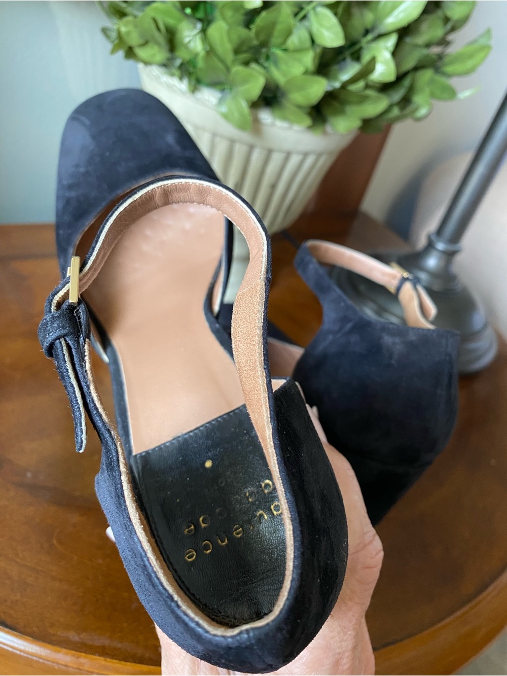Laurence Dacade Paris Black Suede Mary Jane Block Heel Pumps 39 1/2. - Picture 7 of 13